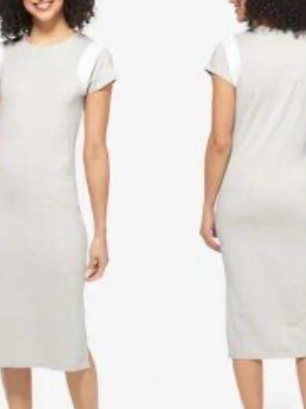 Women’s  "Tommy John" tan/white T-shirt dress. Size XS Second Skin